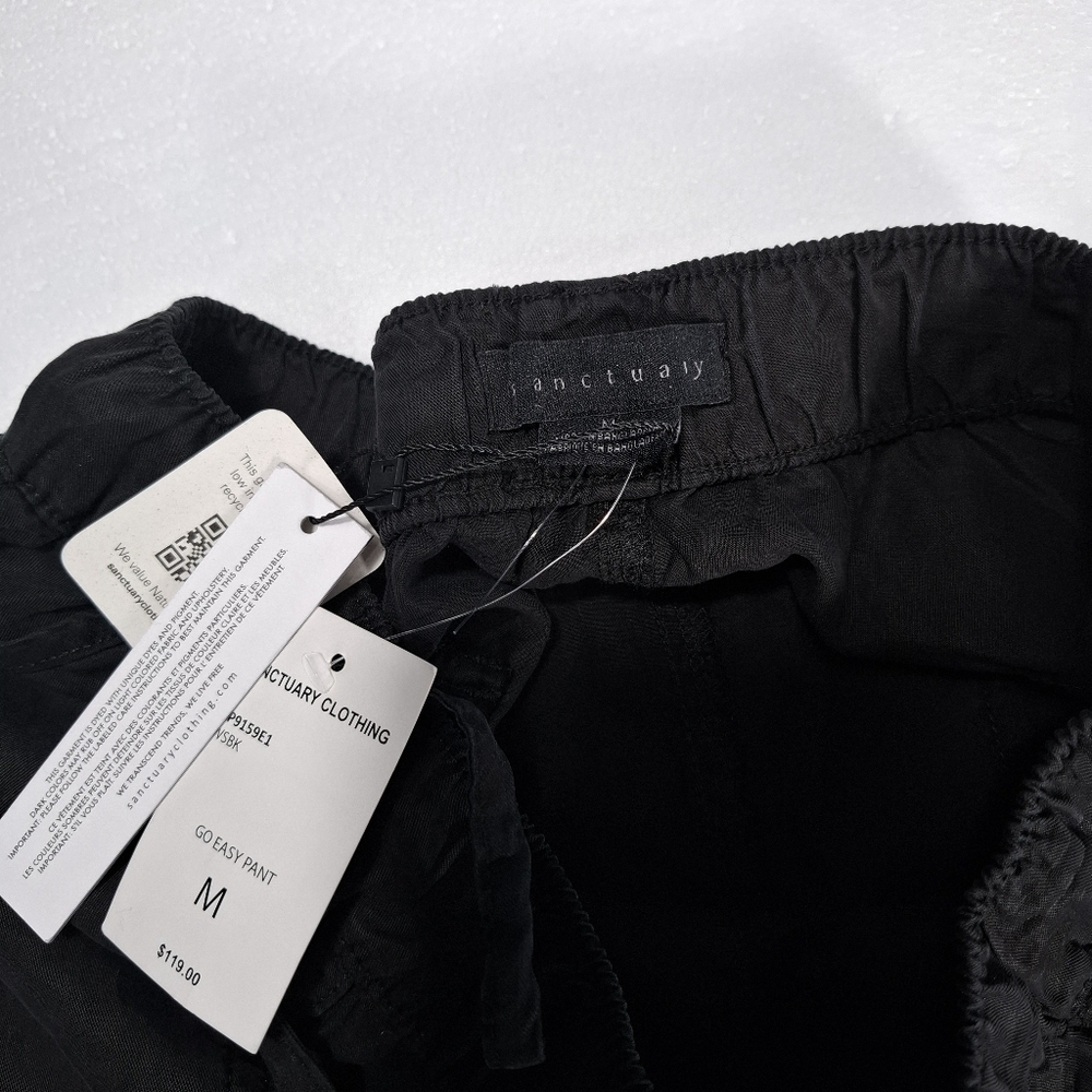 Sanctuary Women's Washed Black Go Easy Pants, Size M Soft Relaxed - Picture 14 of 14